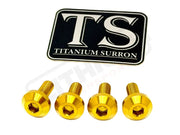 Titanium Surron Ultra Bee Brake Hand Guard Bolts - Two Brake Hand Guards (4 bolts) / Gold - Titanium Hardware