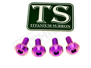 Titanium Surron Ultra Bee Brake Hand Guard Bolts - Two Brake Hand Guards (4 bolts) / Purple - Titanium Hardware