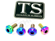 Titanium Surron Ultra Bee Brake Hand Guard Bolts - Two Brake Hand Guards (4 bolts) / Rainbow - Titanium Hardware