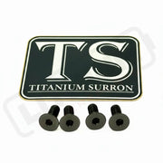 Titanium Surron Ultra Bee Brake Reservoir Cap Bolts - Black / 4 bolts (two brake handles) - Titanium Bolts