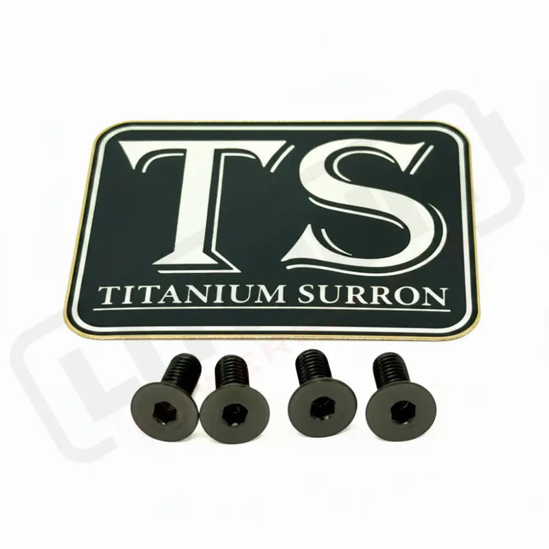 Titanium Surron Ultra Bee Brake Reservoir Cap Bolts - Black / 4 bolts (two brake handles) - Titanium Bolts