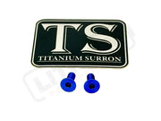 Titanium Surron Ultra Bee Brake Reservoir Cap Bolts - Blue / 2 bolts (one brake handle) - Titanium Bolts