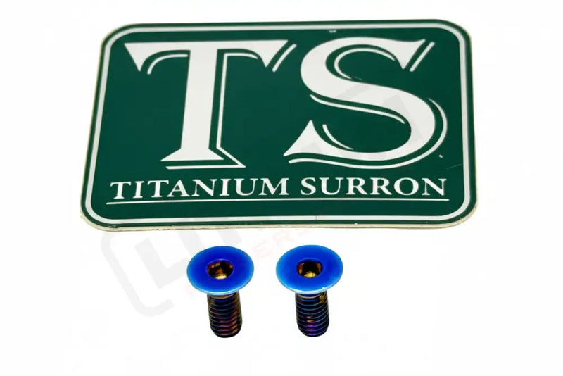 Titanium Surron Ultra Bee Brake Reservoir Cap Bolts - Burnt Blue / 2 bolts (one brake handle) - Titanium Bolts