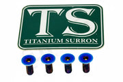 Titanium Surron Ultra Bee Brake Reservoir Cap Bolts - Burnt Blue / 4 bolts (two brake handles) - Titanium Bolts