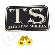 Titanium Surron Ultra Bee Brake Reservoir Cap Bolts - Gold / 2 bolts (one brake handle) - Titanium Bolts