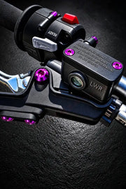 Titanium Surron Ultra Bee Brake Reservoir Cap Bolts - Purple / 1 brake (2 pcs) - Titanium Bolts