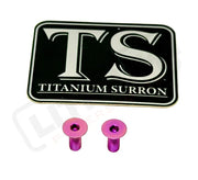 Titanium Surron Ultra Bee Brake Reservoir Cap Bolts - Purple / 2 bolts (one brake handle) - Titanium Bolts