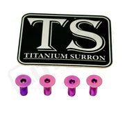 Titanium Surron Ultra Bee Brake Reservoir Cap Bolts - Purple / 4 bolts (two brake handles) - Titanium Bolts