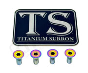 Titanium Surron Ultra Bee Brake Reservoir Cap Bolts - Rainbow / 4 bolts (two brake handles) - Titanium Bolts