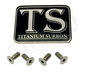 Titanium Surron Ultra Bee Brake Reservoir Cap Bolts - Silver (raw) / 2 brakes (4 pcs) - Titanium Bolts