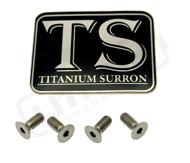 Titanium Surron Ultra Bee Brake Reservoir Cap Bolts - Silver (raw) / 2 brakes (4 pcs) - Titanium Bolts