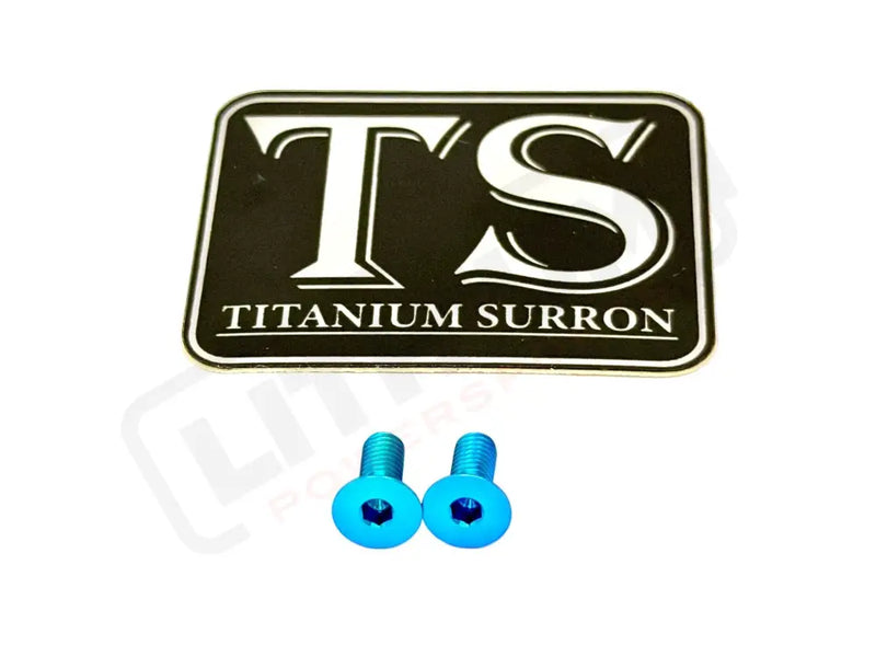 Titanium Surron Ultra Bee Brake Reservoir Cap Bolts - Teal (New color!!!) / 2 bolts (one brake handle) - Titanium Bolts