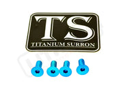 Titanium Surron Ultra Bee Brake Reservoir Cap Bolts - Teal (New color!!!) / 4 bolts (two brake handles) - Titanium Bolts