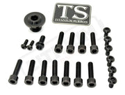 Titanium Surron Ultra Bee OEM Fork Bolt Kit - Black - Titanium Bolts