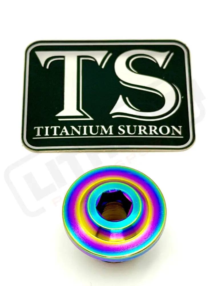 Titanium Surron Ultra Bee OEM Fork Bolt Kit - Rainbow - Titanium Bolts
