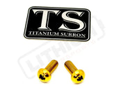Titanium Surron Ultra Bee Wheel Speed Sensor Bolt - Gold / 2 pieces - Titanium Bolts