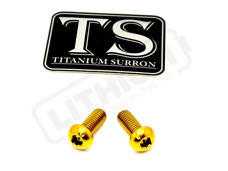 Titanium Surron Ultra Bee Wheel Speed Sensor Bolt - Gold / 2 pieces - Wheels & Tires