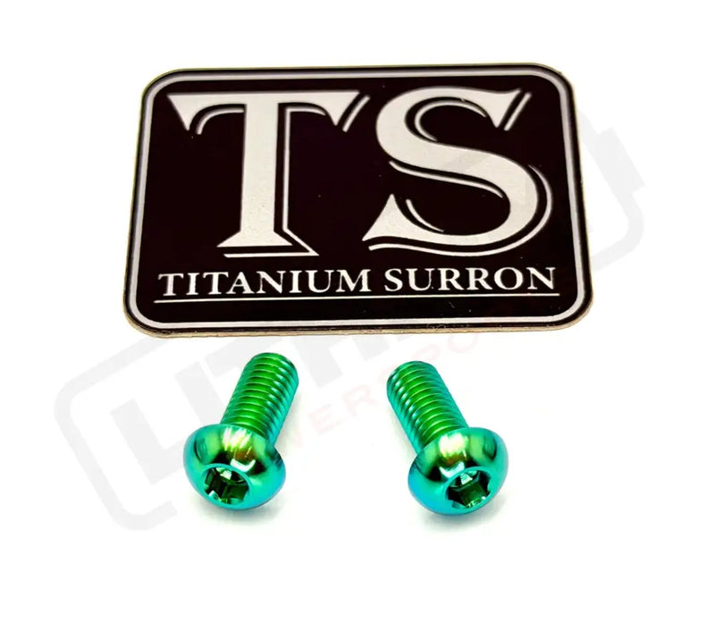 Titanium Surron Ultra Bee Wheel Speed Sensor Bolt - Green / 2 pieces - Titanium Bolts