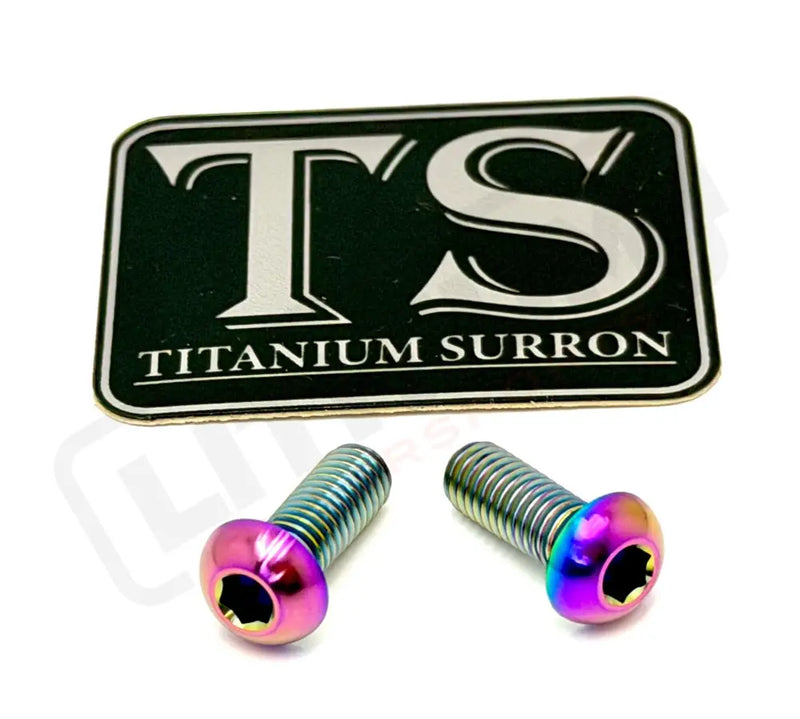 Titanium Surron Ultra Bee Wheel Speed Sensor Bolt - Rainbow / 2 pieces - Wheels & Tires