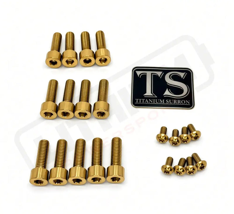 Titanium Talaria Komodo Fork Bolt Kits (21 pcs) - Gold - Hardware