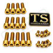 Titanium Talaria Komodo Fork Bolt Kits (21 pcs) - Gold - Hardware