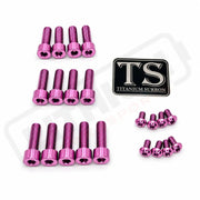 Titanium Talaria Komodo Fork Bolt Kits (21 pcs) - Light Purple - Hardware