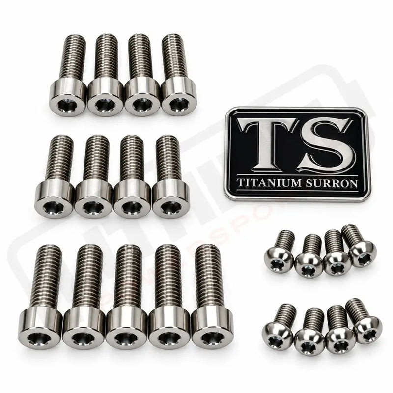 Titanium Talaria Komodo Fork Bolt Kits (21 pcs) - Silver - Hardware