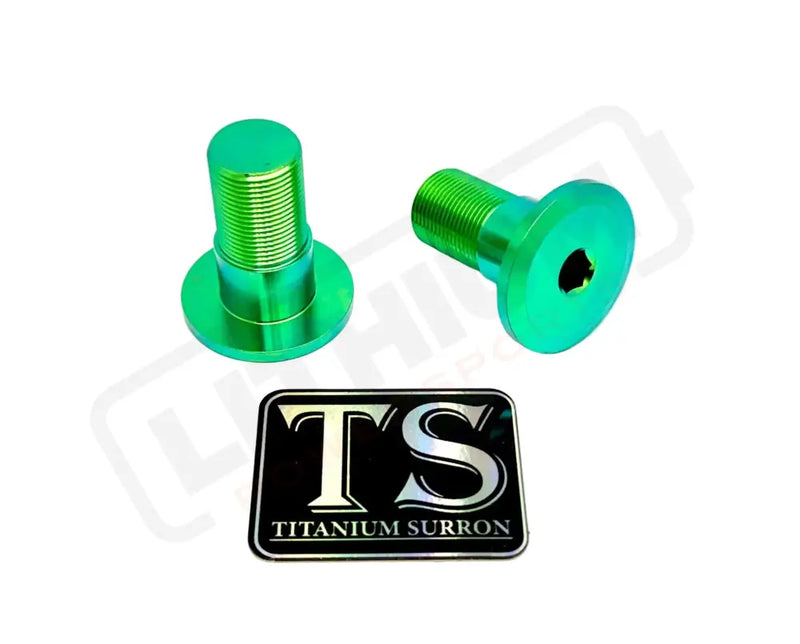 Titanium Talaria Sting Swingarm Bolts (set of two) - Green - Titanium Bolts