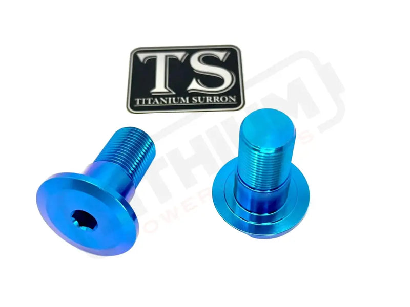 Titanium Talaria Sting Swingarm Bolts (set of two) - Teal - Titanium Bolts