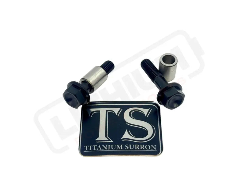Titanium Triangle Bolts - Surron LBX/ Segway - Black / LBX - Hex Head - 2 Bolts and 2 Frame Bushing Inner Sleeves