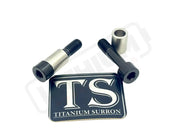 Titanium Triangle Bolts - Surron LBX/ Segway - Black / LBX - Socket Head - 2 Bolts and 2 Frame Bushing Inner Sleeves
