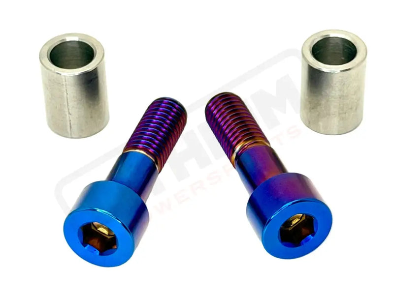 Titanium Triangle Bolts - Surron LBX/ Segway - Burnt Blue / Ventus One - 2 Bolts and 2 Frame Bushing Inner Sleeves