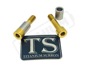 Titanium Triangle Bolts - Surron LBX/ Segway - Gold / LBX - Socket Head - 2 Bolts and 2 Frame Bushing Inner Sleeves