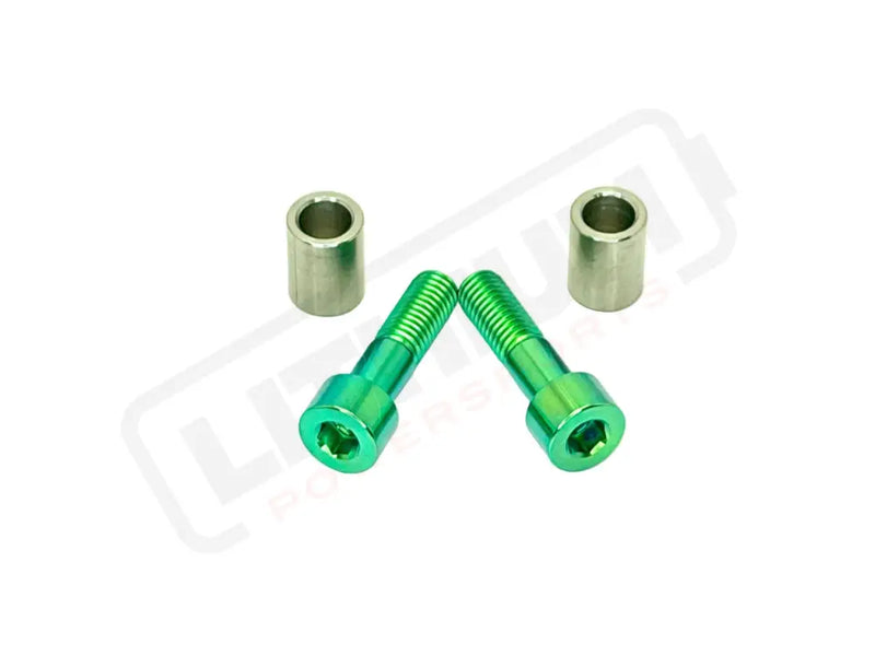 Titanium Triangle Bolts - Surron LBX/ Segway - Green / Ventus One - 2 Bolts and 2 Frame Bushing Inner Sleeves