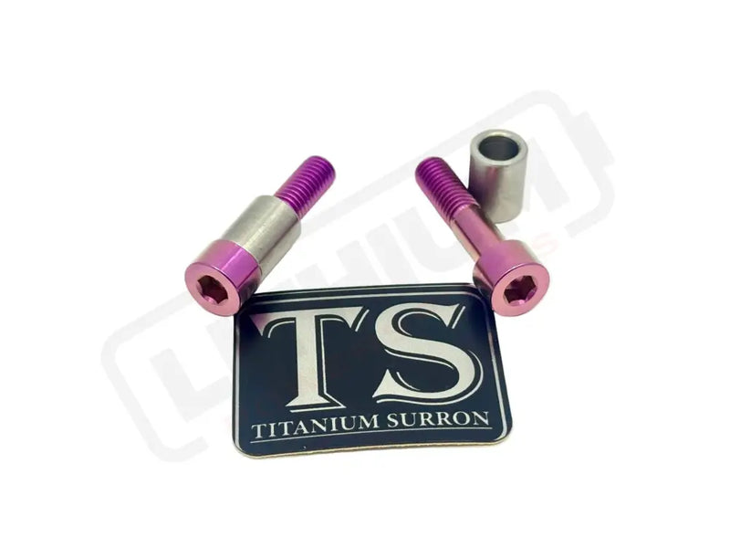 Titanium Triangle Bolts - Surron LBX/ Segway - Purple / LBX - Socket Head - 2 Bolts and 2 Frame Bushing Inner Sleeves
