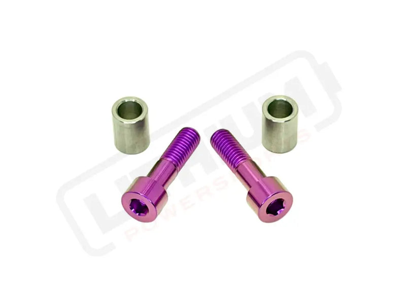 Titanium Triangle Bolts - Surron LBX/ Segway - Purple / Ventus One - 2 Bolts and 2 Frame Bushing Inner Sleeves