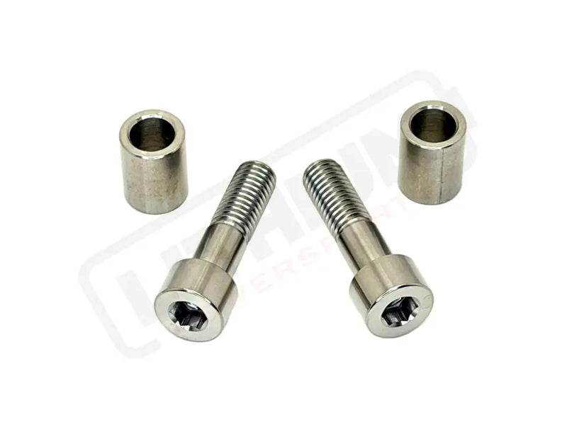 Titanium Triangle Bolts - Surron LBX/ Segway - Silver (raw) / Ventus One - 2 Bolts and 2 Frame Bushing Inner Sleeves