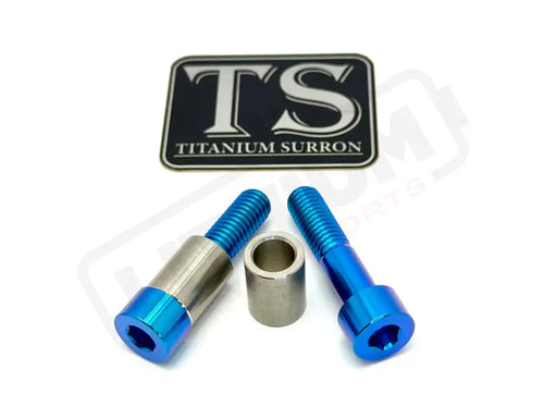 Titanium Triangle Bolts - Surron LBX/ Segway - Teal / LBX - Socket Head - 2 Bolts and 2 Frame Bushing Inner Sleeves