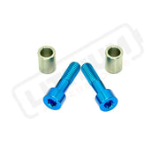 Titanium Triangle Bolts - Surron LBX/ Segway - Teal / Ventus One - 2 Bolts and 2 Frame Bushing Inner Sleeves - Titanium