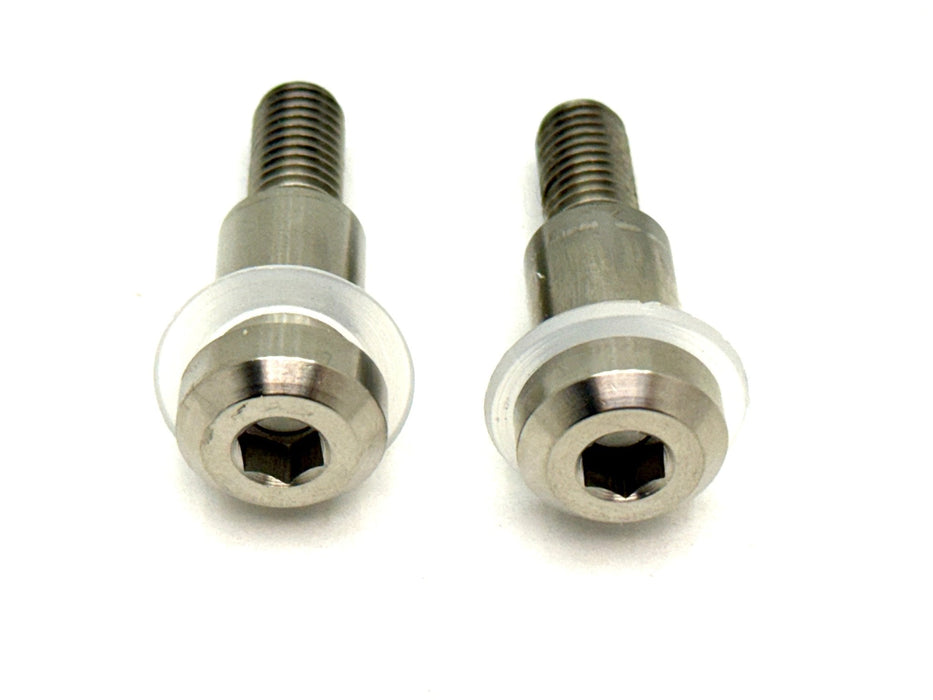 Titanium Surron Titanium Custom Triangle Bolts - Surron LBX Segway X260 Silver / Built-in bushing and two washers