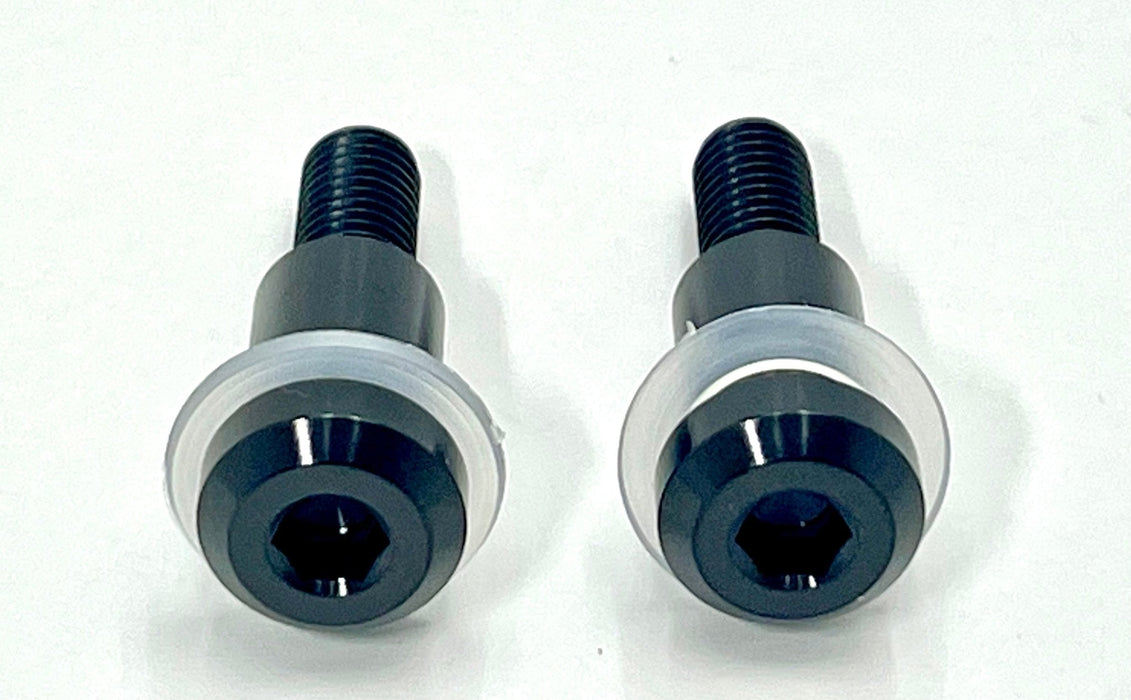 Titanium Surron Titanium Custom Triangle Bolts - Surron LBX Segway X260 Black / Built-in bushing and two washers (large