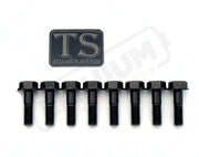 TS Altis Sigma Gearbox Cover Titanium Bolt Kit - Black / 8 Pieces / Hex Flange - Titanium Bolts