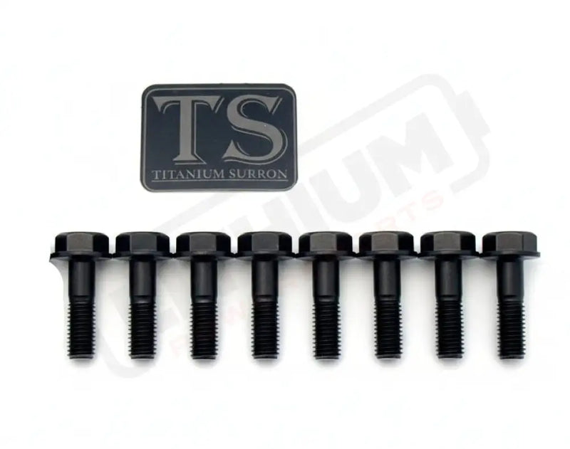 TS Altis Sigma Gearbox Cover Titanium Bolt Kit - Black / 8 Pieces / Hex Flange - Titanium Bolts