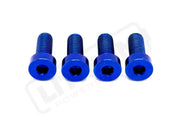 TS Altis Sigma Gearbox Cover Titanium Bolt Kit - Blue / 6 Pieces (Visible Bolts Only) / Half Head - Titanium Bolts