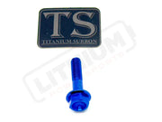 TS Altis Sigma Gearbox Cover Titanium Bolt Kit - Blue / 6 Pieces (Visible Bolts Only) / Hex Flange - Titanium Bolts