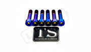 TS Altis Sigma Gearbox Cover Titanium Bolt Kit - Burnt Blue / 6 Pieces (Visible Bolts Only) / Socket Cap - Titanium
