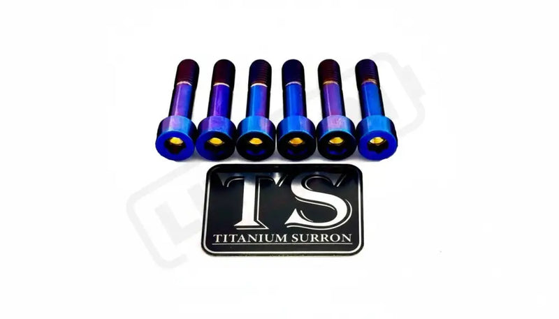 TS Altis Sigma Gearbox Cover Titanium Bolt Kit - Burnt Blue / 6 Pieces (Visible Bolts Only) / Socket Cap - Titanium