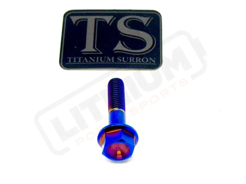 TS Altis Sigma Gearbox Cover Titanium Bolt Kit - Burnt Blue / 8 Pieces / Hex Flange - Titanium Bolts