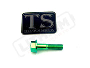 TS Altis Sigma Gearbox Cover Titanium Bolt Kit - Green / 6 Pieces (Visible Bolts Only) / Hex Flange - Titanium Bolts