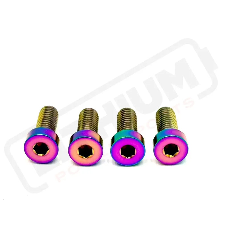 TS Altis Sigma Gearbox Cover Titanium Bolt Kit - Rainbow / 6 Pieces (Visible Bolts Only) / Half Head - Titanium Bolts